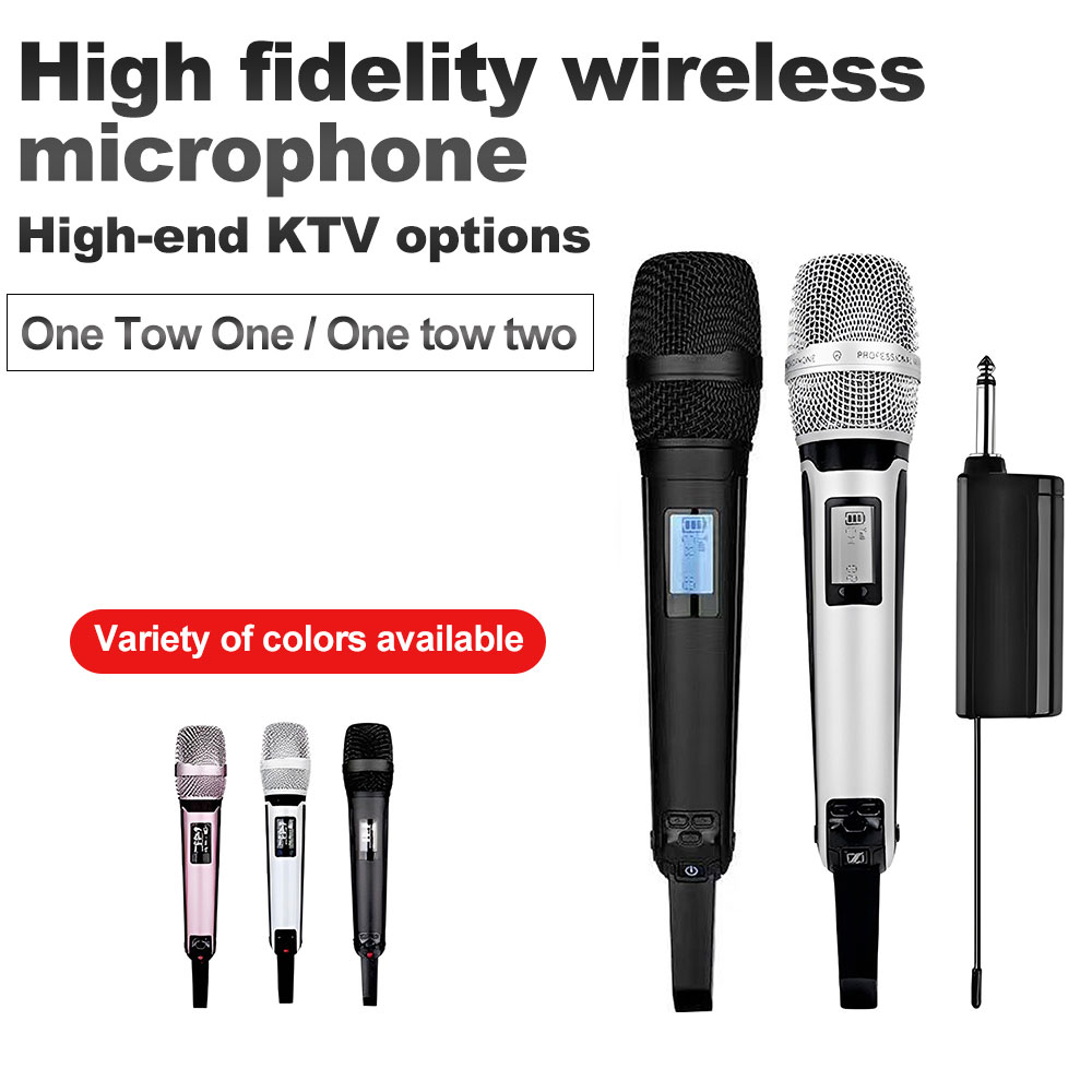 SKM9000 Wireless Microphone Universal One Drag Two Handheld Microphone Home Sound Card Stereo Outdoor Karaoke Stage