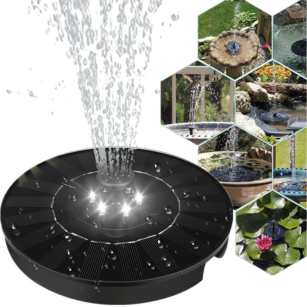 Solar Fountain Led Solar Water Fountain with LED Lights for Outdoor Landscape Garden Decor Floating Pool Fountain Solar Pump