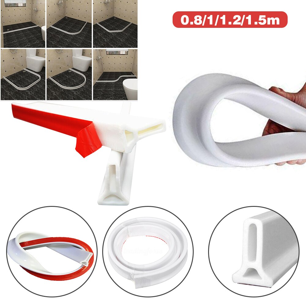Opvouwbare drempel Waterdam, Buigbare Douche Barrier Water Barrier Strip, Badkamer Stop Water Retentie Systeem, Voor Wastafel, Badkuip, Aanrecht, Droge en Natte Scheiding,zwart,3.5M/137IN Opvouwbare drempel Waterdam, Buigbare Douche Barrier Water Barrier Strip, Badkamer Stop Water Retentie Systeem, Voor Wastafel, Badkuip, Aanrecht, Droge en Natte Scheiding,zwart,3.5M/137IN