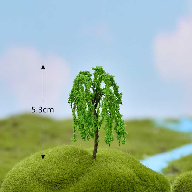 15 stijlen mini kersenboom feeëntuin decoraties miniaturen landschap hars knutselen bonsai tuin terrarium diy accessoires: Rood