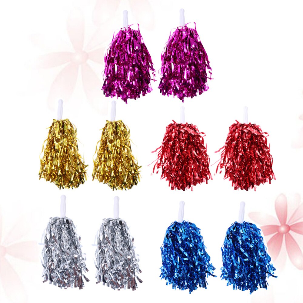 10 Pcs 25g Jubeln Bälle Squad Spirited Spaß Cheerleading Kit Cheer Poms Cheerleader Supples mit Griff für Competitio: As Shown