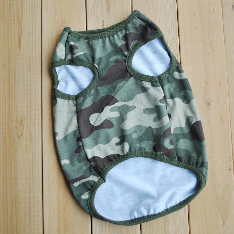 Camisetas perro camouflage hundetøj pitbull tøj vest til hund yorkshire terrier t-shirt kat t-shirt sommer åndbar bomuld: D / Xs