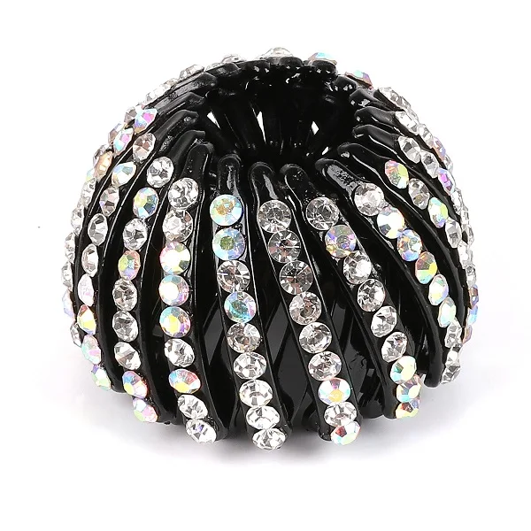 Frauen Haar Clips Kristall Vogel Nest Haar Klaue Brötchen-hersteller Hairgrip Haarnadeln Mädchen Pferdeschwanz-Halfter Klemmen Headwear Haar Zubehör
