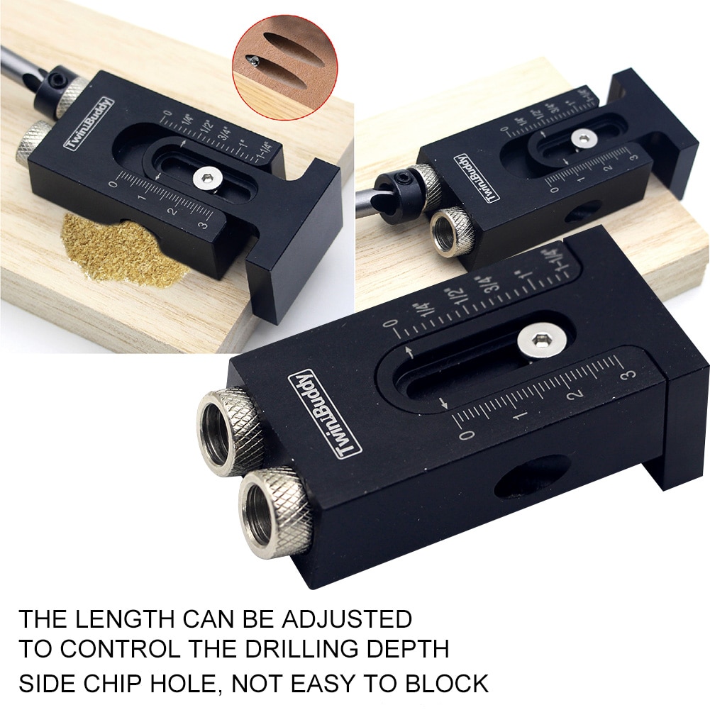 Workshop Aluminum Alloy Drill Bits Allen Key Mini Portable Woodworking Pocket Hole Jig Set Punch Locator Durable Screwdriver