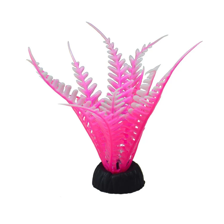 Aquário artificial decorativo pvc plantas aquáticas simulação água ervas daninhas ornamento tanque de peixes grama decoração acessórios: Preto