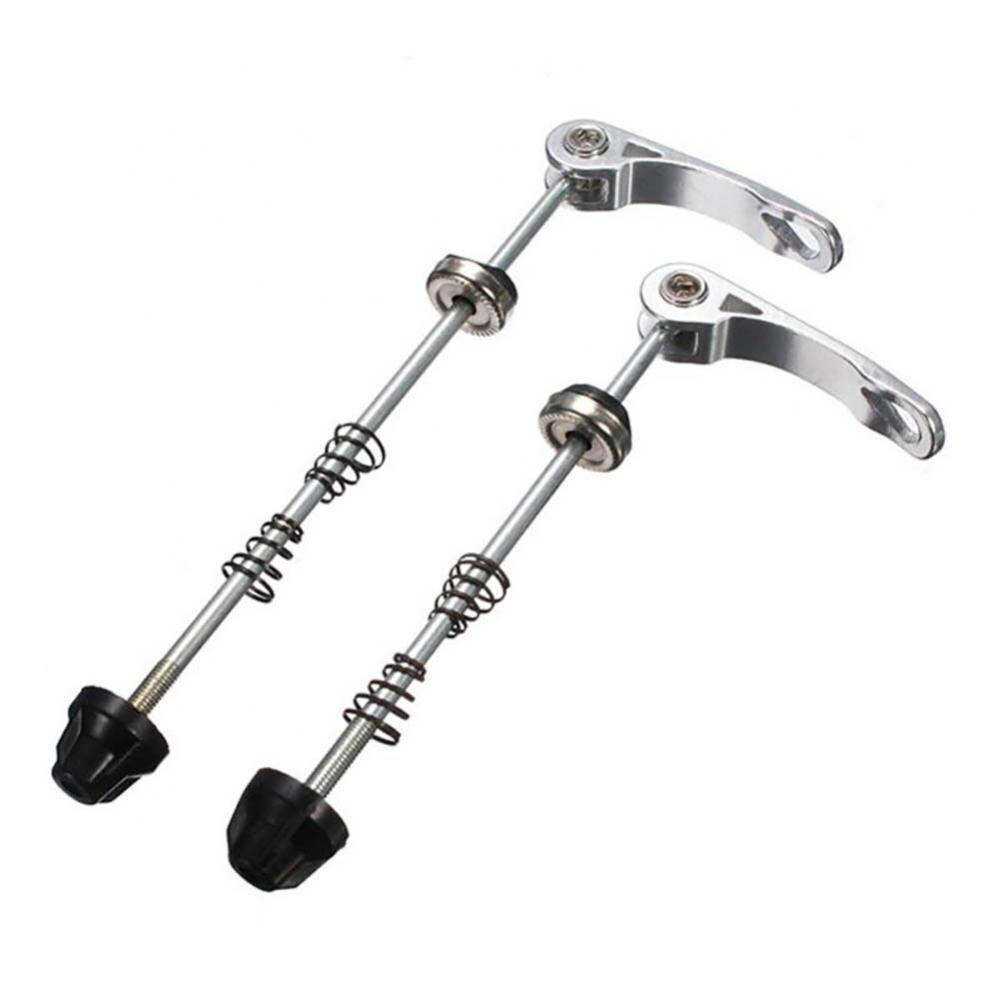Cycling Quick Release Road Bike Aluminum Alloy Quick Release Skewer 1 Pair Bike Skewers Bicycle MTB Front Rear Hub Skewers Lever: Silver