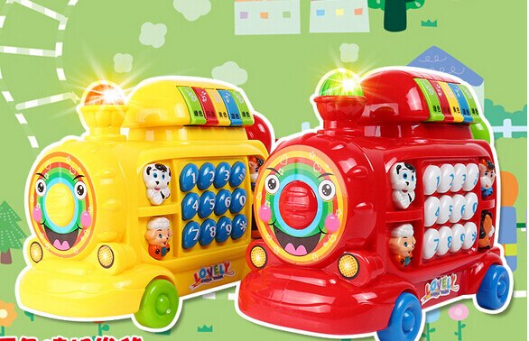 Music locomotive phone can ask questions about glowing singing phone models for children's toys