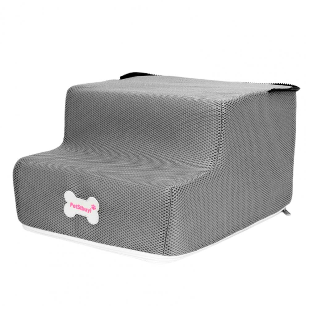 Dog Climbing Ladder Safe Pet Ladder 12 Colors Climbing Durable Sturdy Dog Climbing Ramp: Grey