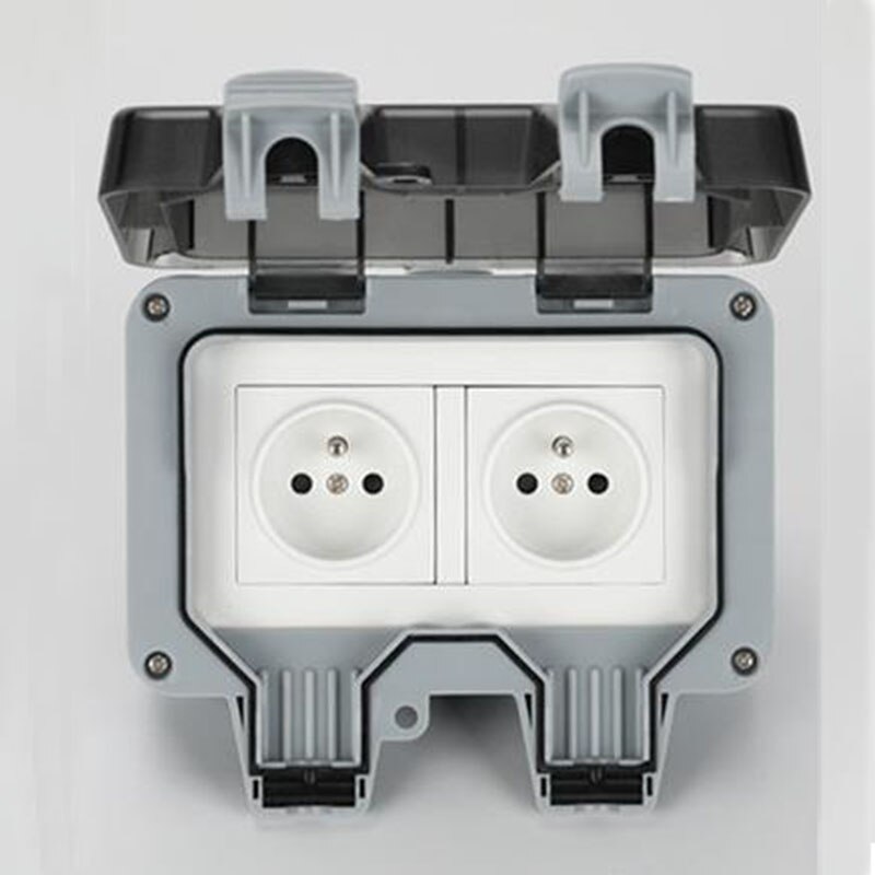 Neue draussen Wasserdichte USB Buchse Zwei Position Zauberstab Stecker UK,EU, FR, UNS, Standard Stil 250V 16A Netzteil Jack Spezielle: FR Standard