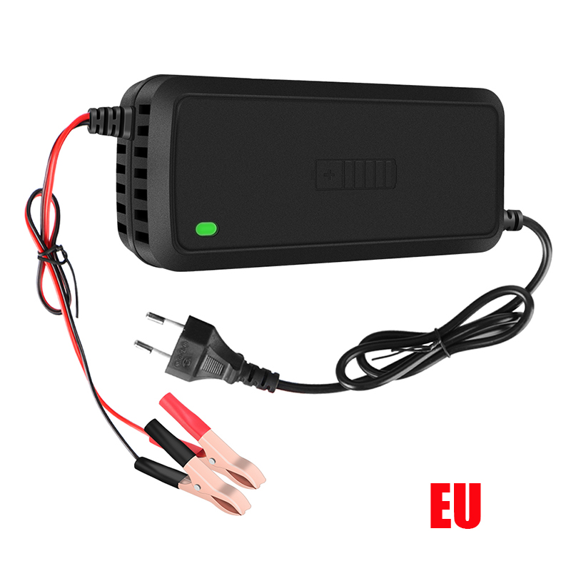 Cargadores de batería de GEL AGM de ácido de plomo de 3 etapas, cargador de batería de coche completamente automático, carga rápida inteligente de 12V 5A: Gris oscuro