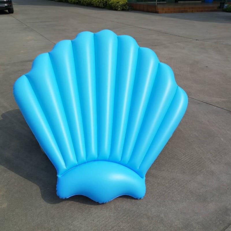 Giant Purple And Blue Scallop Shell Inflatable Swimming Pool For Adults Summer Beach Toys Water Sports Lounger Floating Island