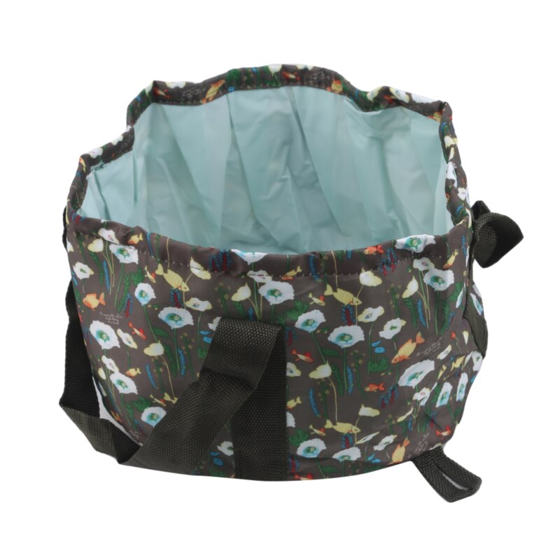 Outdoor Travel Portable Foldable Bubble Basin Camping Washbasin Sink Sink Vegetable Basket Spring Foot Bath Barrel: coffee-S