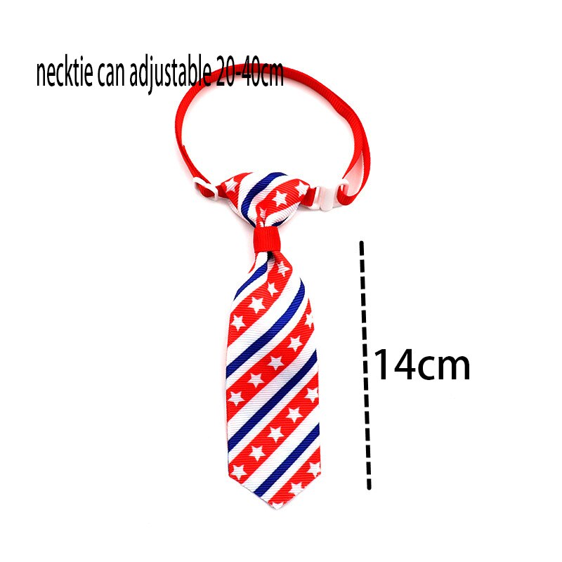 Lot de 50 nœuds papillon pour chien, motif jour de l'indépendance, 4th juillet, rouge, blanc, bleu, accessoires de toilettage pour chiot, chat, chien, nœud papillon