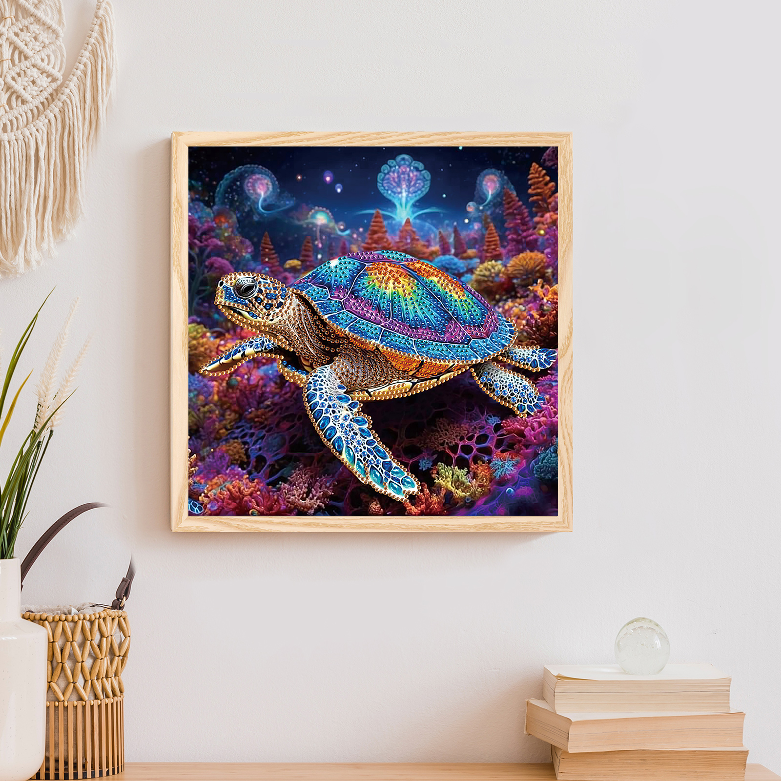 5D DIY Diamond Painting Kit Schildpad Decoratie DIY Alien Diamond Mozaïek Kunst Cadeau Ambachten Muur Woondecoratie