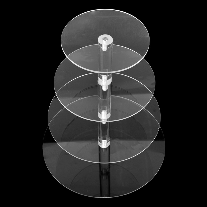 Cake Holder Round Acrylic 3/4 Tier Cupcake Cake Stand Assemble and Disassemble Home Birthday Tools Party Stands Decoration
