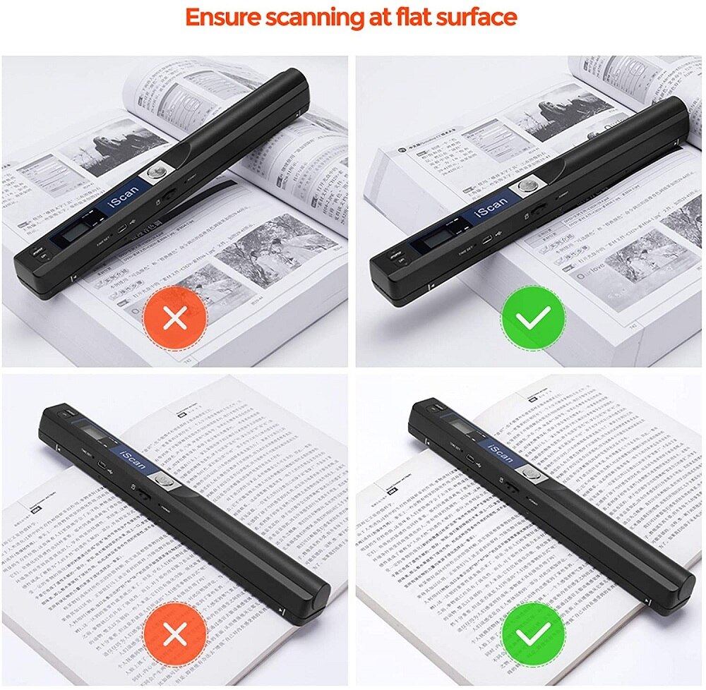 Draagbare Scanner 900 Dpi Handheld A4 Document Scanner Voor Business Foto Ontvangsten Boeken Ondersteuning Jpg/Pdf-Formaat