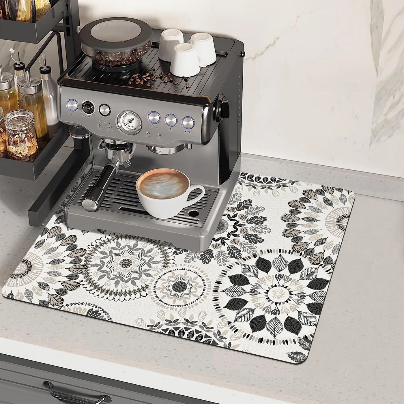 Upgraded Diatomite Sink Splash Guard Kitchen Faucet Absorbent Mat Drip Catcher Drying Faucet Pad for Counter Bathroom Bar Tools