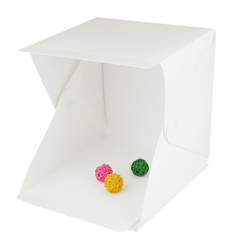 40*40CM Portable pliant Lightbox photographie lumière LED salle Photo Studio lumière tente boîte souple décors pour appareil Photo reflex numérique