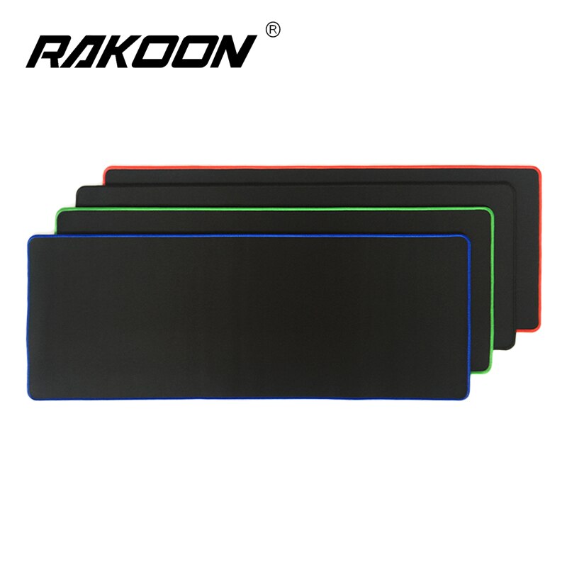 Rakoon 30*80 CM Grote Gaming Muismat Alle zwart-faced Rood/Blauw/Zwart/Groen Lock Edge Rubber Snelheid Muis Mat Voor PC Laptop