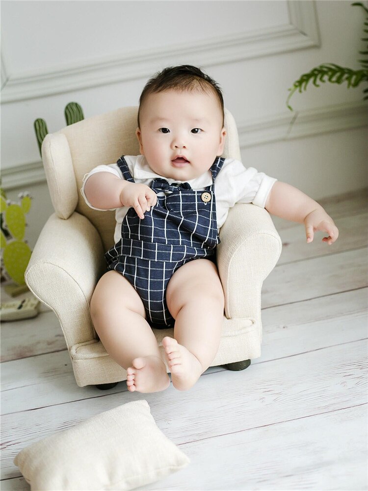 Sofa children photography props 100 days full moon baby photo shoot assisted studio Solid wood sofa
