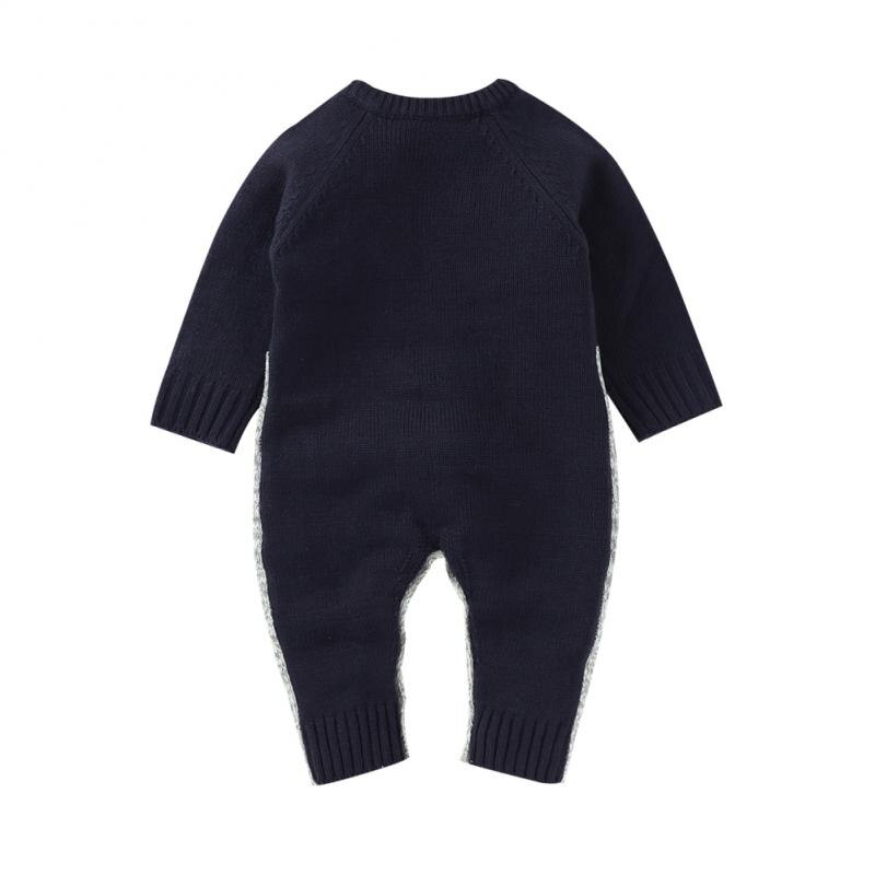 Tegneserie jule-elg jumpsuits til drenge og piger romper rensdyr langærmet elg trykt mønster års kostume spædbarn