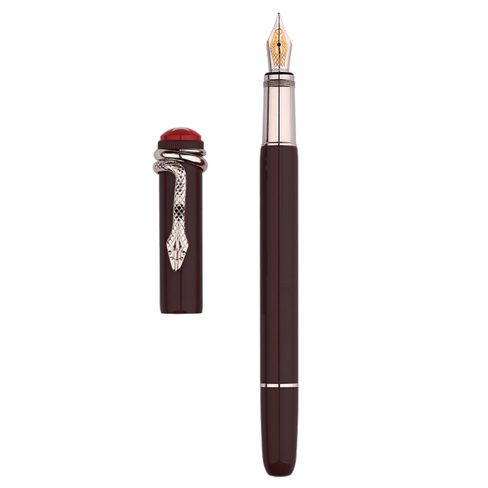 Bolígrafo De Metal Moonman F9 absorbente de tinta suave para oficina, negocios, escritura, estudiante, papelería clásica de lujo, , serpiente araña: Brown  A 1 1