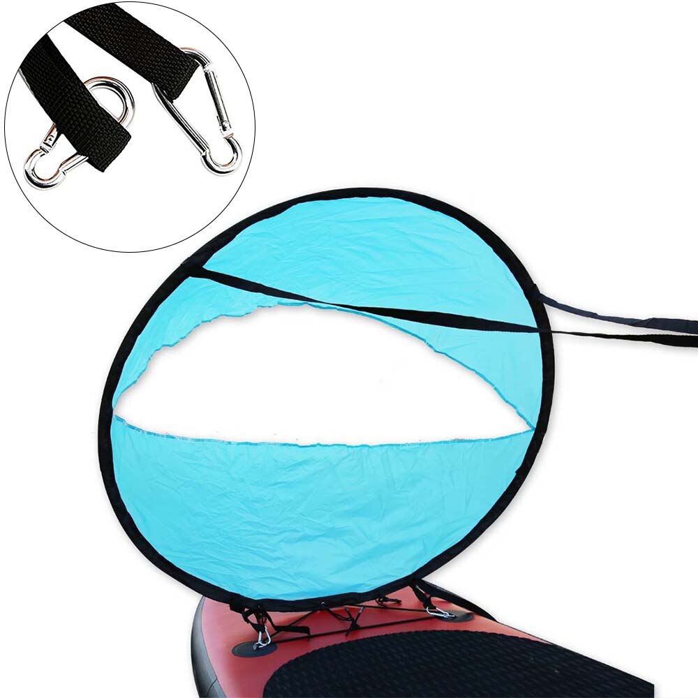 Opvouwbare Kajak Boot Wind Zeil Sup Paddle Board Boten Met Clear Window Uitgebreide Diameter 108Cm: Blauw