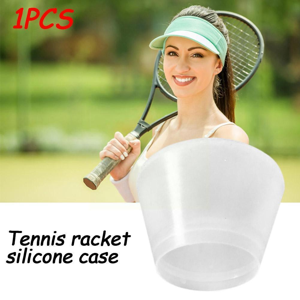 2pcs Durable Silicone Tennis Racquet End Cap Tennis Damper Cover Cover Racket Shockproof Accessories Tennis Racket Tennis P V6w2