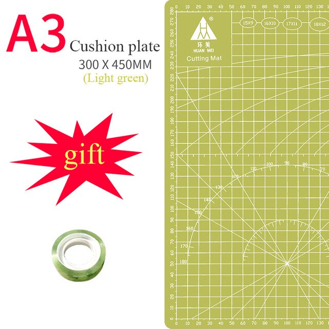 A3 clipping with lath large pad handwritten paper mermaid model rubber drawing cutting pad business student cutting pad: light green