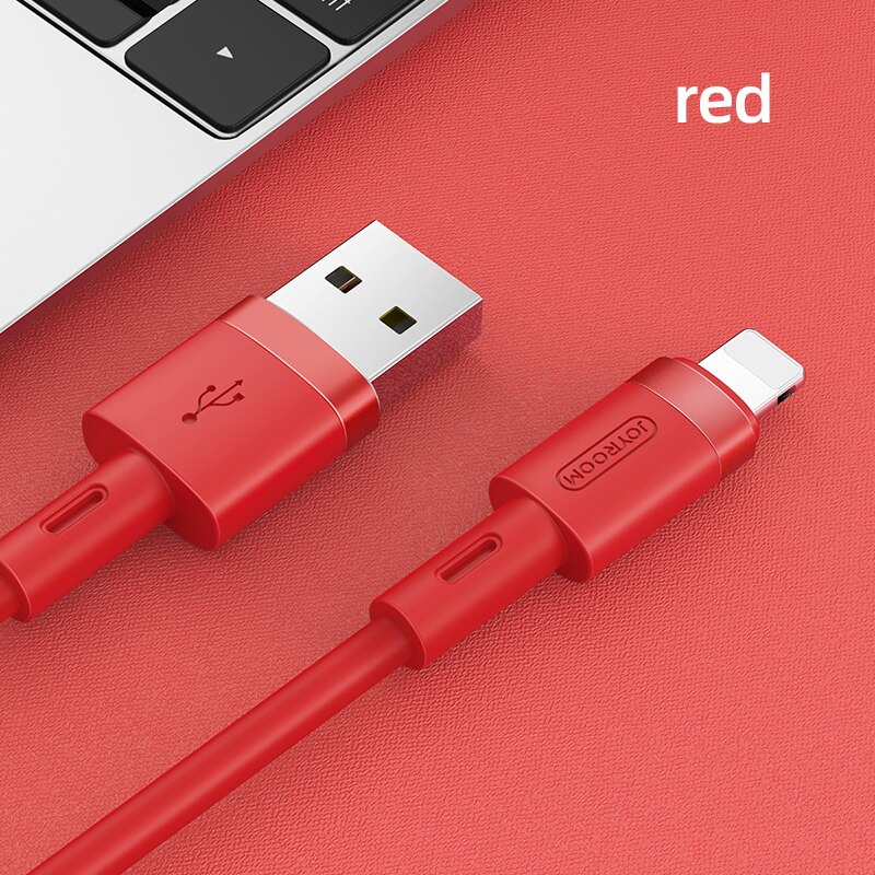 Joyroom Usb Kabel Voor Iphone Kabel 11 Pro Max Xs Xr X 8 7 6 6S Ipad Snel Opladen kabels Vloeibare Siliconen Data Kabel Voor Iphone: Red