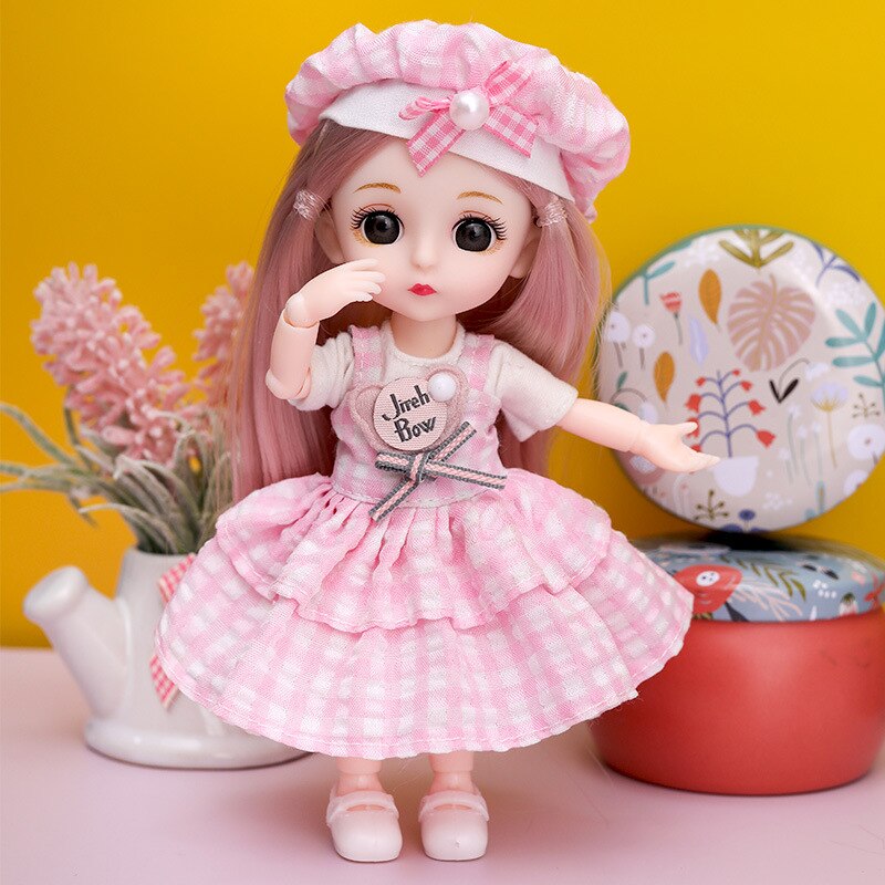 16cm Movable Joints Doll Princess Girl Children Toy Bjd Doll Full Set: 11
