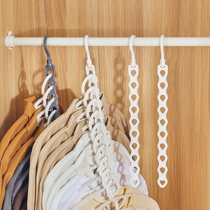 Perchas para camisas, armario que ahorra espacio, perchas ahorradoras de espacio para almacenamiento de ropa, Vertical de 10 orificios, ahorro de espacio, resistente