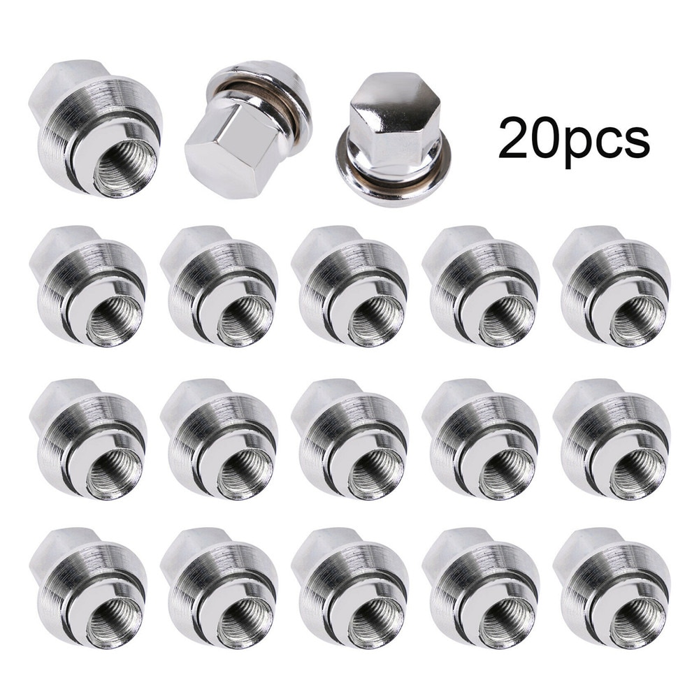 20Pcs Alloy Wheel Nuts Ford Focus MK1 MK2 MK3 ST RS M12 X 1.5 19MM Bolt Lug Stud Tyre Whorl Nut with Pad