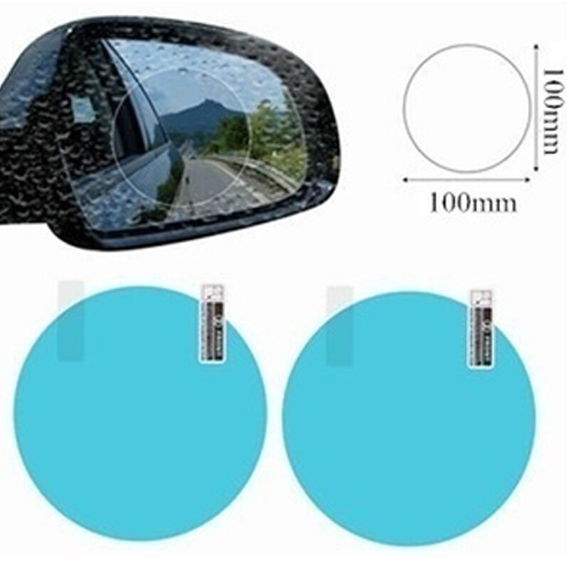2 stk / sæt vandtæt regn klistermærker bil udvendigt tilbehør markiser husly bakspejl film kørselssikkerhed: 100 x 100mm