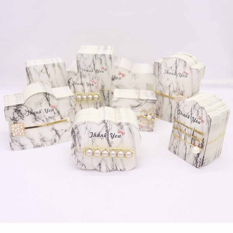 Multiple Marbling Jewelry Display&Packaging Cards Thank You Necklace&Hair Clip&Earring Cards 50pcs/lot