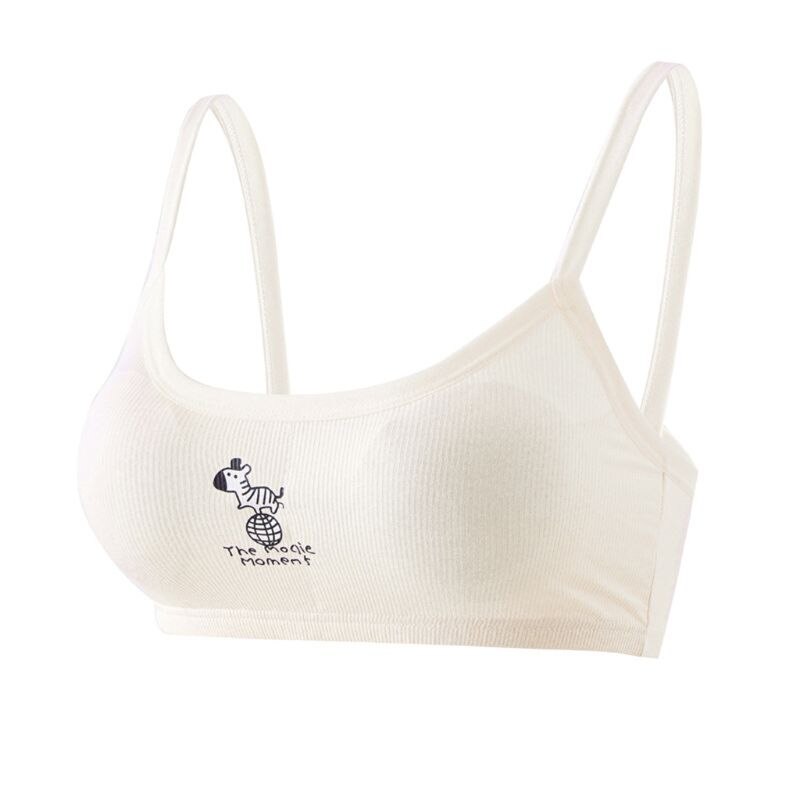 Girl Underwear Soft Cotton Bra for Kids Teenager Training Vest Underwear Puberty: Flesh Color