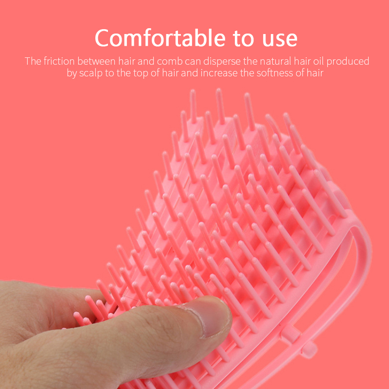 Cepillo desenredante para cabello rizado, peine de goma antideslizante para el pelo de pulpo, cepillos de masaje del cuero cabelludo, accesorios de baño, 1 ud., TSLM1