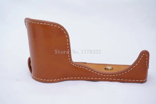 Digitale Camera Tas Klassieke Half Body Set Cover Lederen Schouderband voor SONY A5000 A5100 Lederen Camera Tas