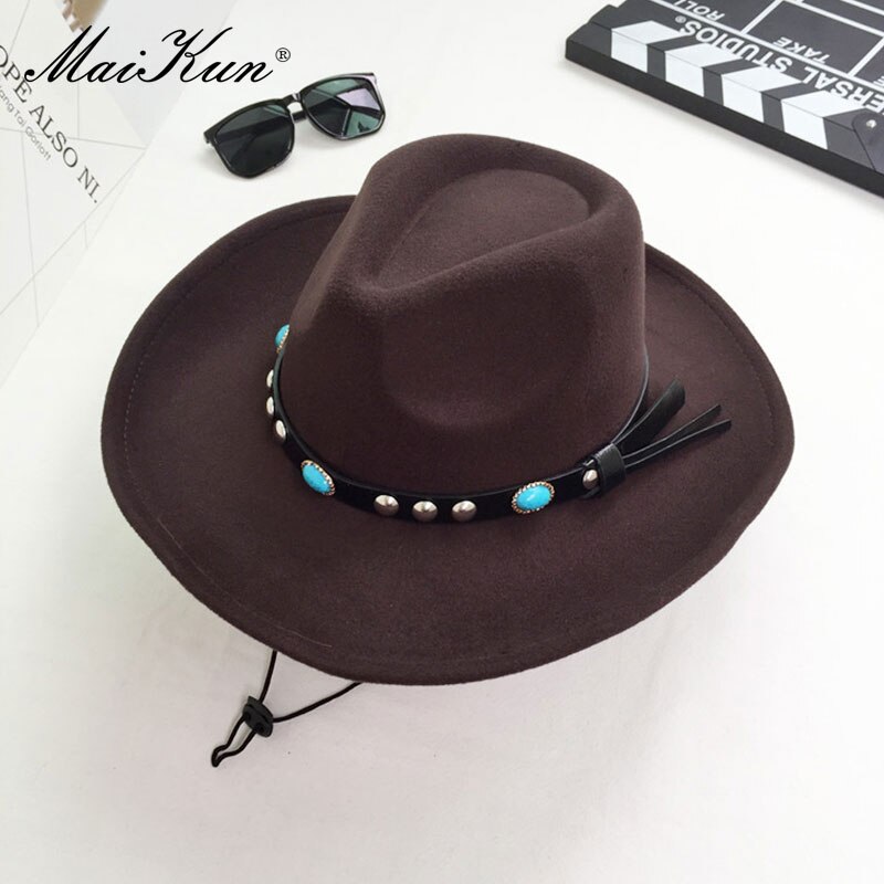 Sombrero Cowboy Disco Para Mujer - Con Plumas Y Ajuste De Cordón, Ideal Para Fiestas, Halloween Y Disfraces