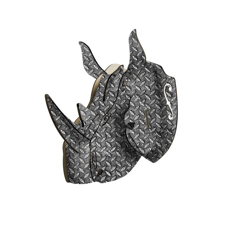 3D Dierenkop Muur Mount Herten/Eenhoorn/Rhino Hoofd Houten Diy Speelgoed Kinderkamer Muur Opknoping Decoratie Verjaardag kerstcadeau: 3