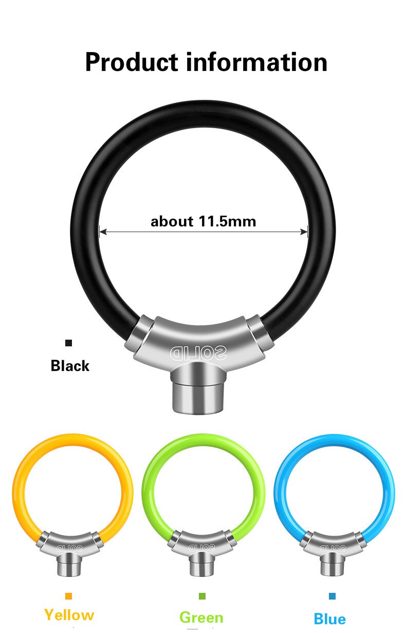 Mini Locks Chains And Locks 2 buttons Portable Zinc Alloy Mountain Bike Ring Lock Anti-theft Lock Bicycle Road Bike Safety lock