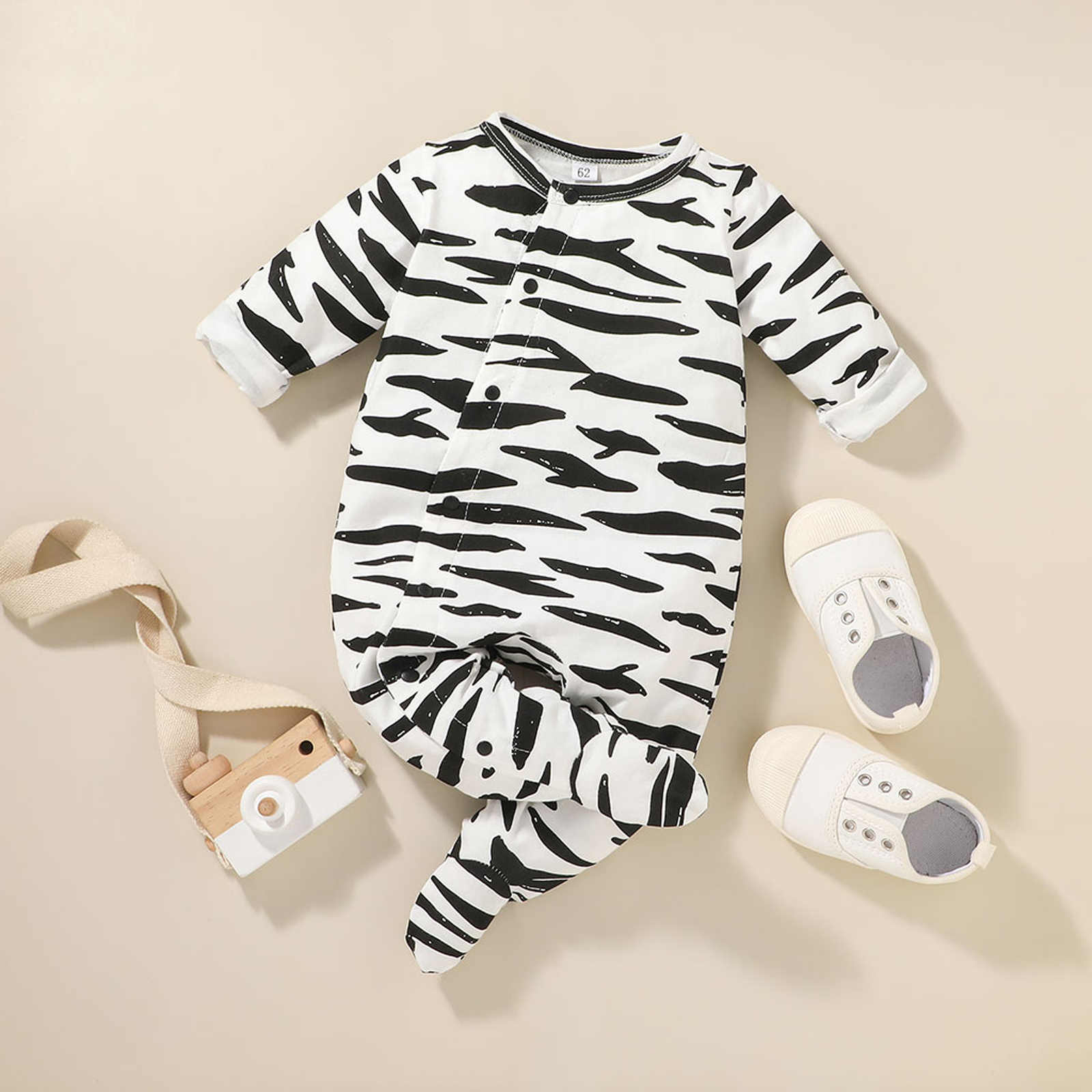 Binfant Aby Meisjes Jongens Footed Pyjama, Leuke Dier Patroon Lange Snap-Up Footies Jumpsuits Lente Herfst Outfits