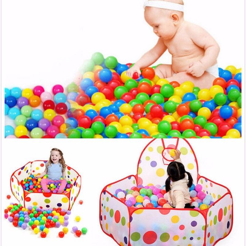 100 pièces balles de fosse à balles en plastique souple-balles de jouets  pour enfants-tente de jeu de fosse à balles, jouets d'eau de piscine,  piscine pour enfants, décoration de fête, accessoires de