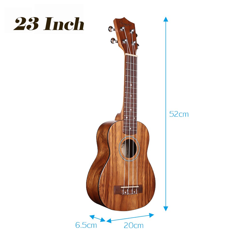 Camwood 21/23/28 Inch 15 Frets Mahonie Sopraan Ukulele Set Gitaar Sapele Teakhout 4 Strings Hawaiian Gitaar muziekinstrumenten: 23inch