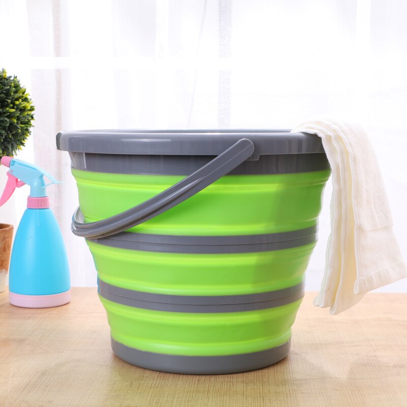 Silicone Folding Bucket for Fishing Collapsible Bucket Car Wash Outdoor Fishing Square Barrel Bathroom Kitchen Camp Bucket