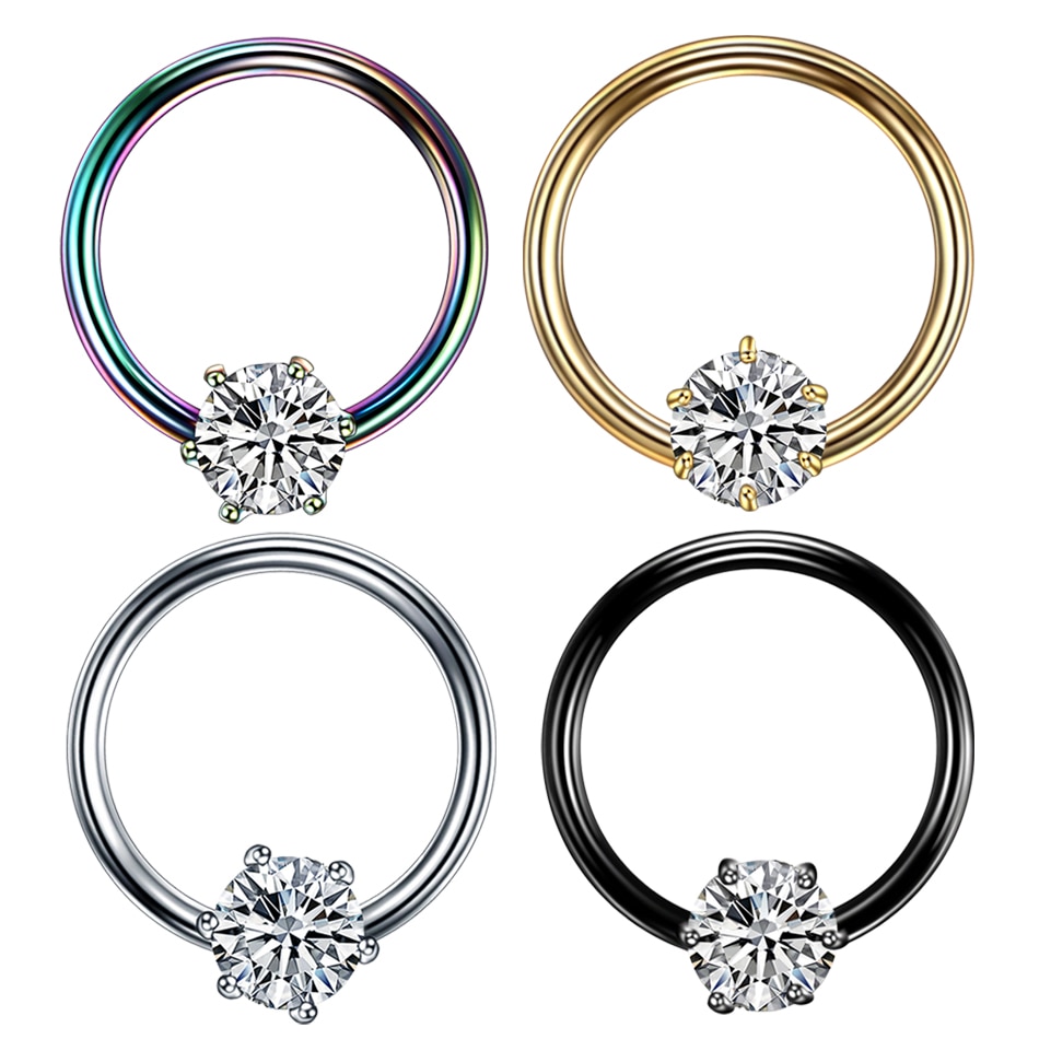 1PC Copper Nose Piercings Septum Piercing Nose Rings Piercing Orelha Cartilagem Septum Ear Tragus Piercing Nariz Body Jewelry