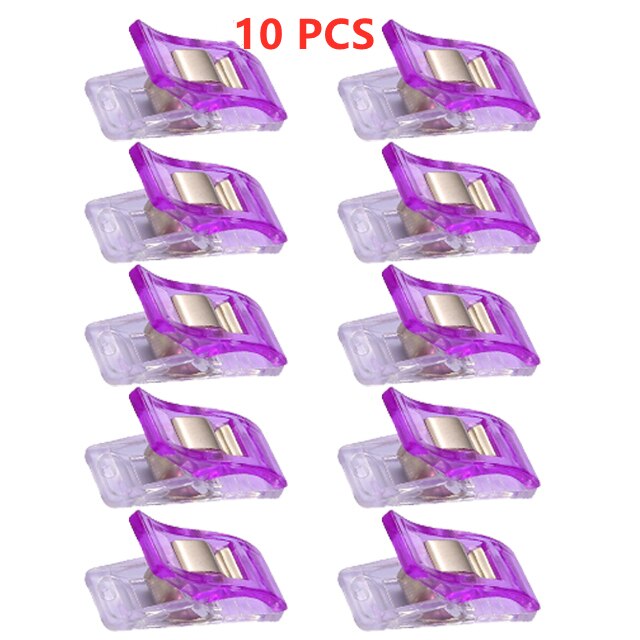 Sewing Clips DIY Crafts Plastic Clamps Colorful Safety Plastic Clamps Fabric clip hemming clip sewing tools sewing accessories: E66-JZ-BZ10