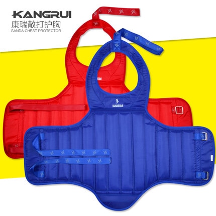 Kangrui sanda mma boksning taekwondo karate brystbeskytter voksne børn rød blå oxford brystbeskyttelsesudstyr