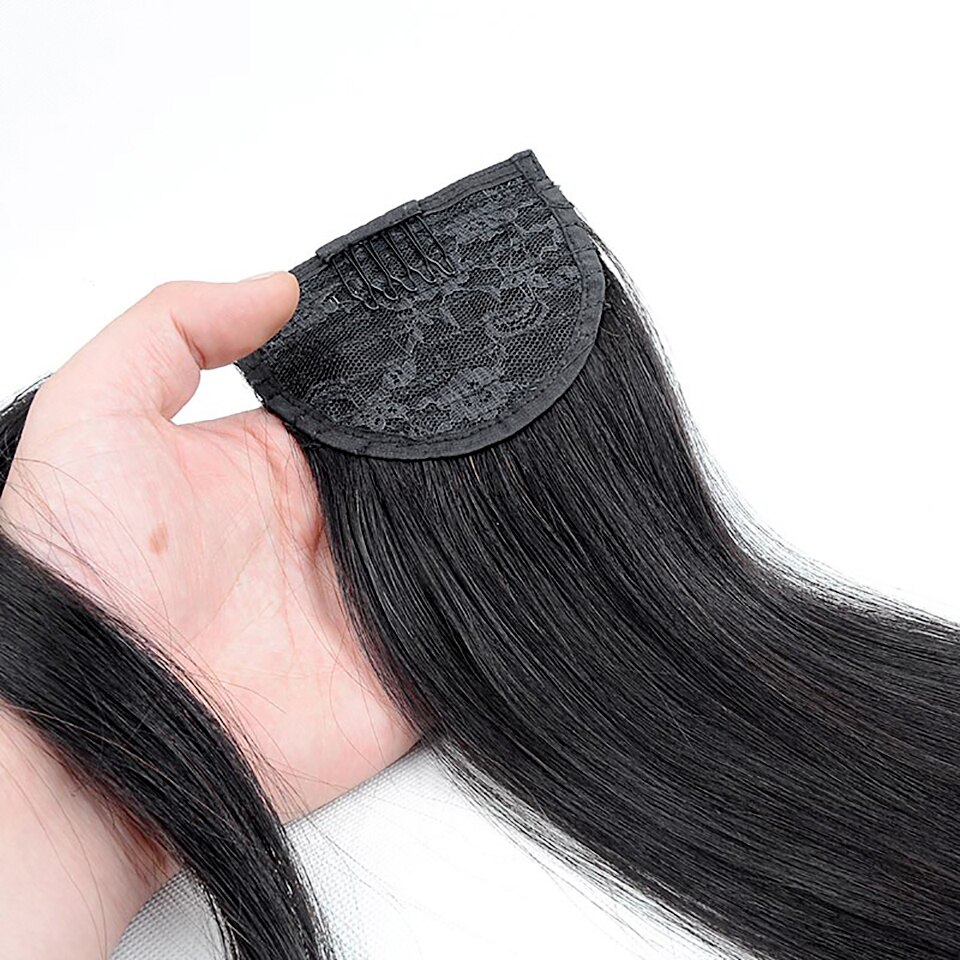 24 Inches Long wavy hair Clip In Hair Tail False Hair Ponytail Hairpiece With Hairpins Synthetic Hair Pony Tail Hair Extension