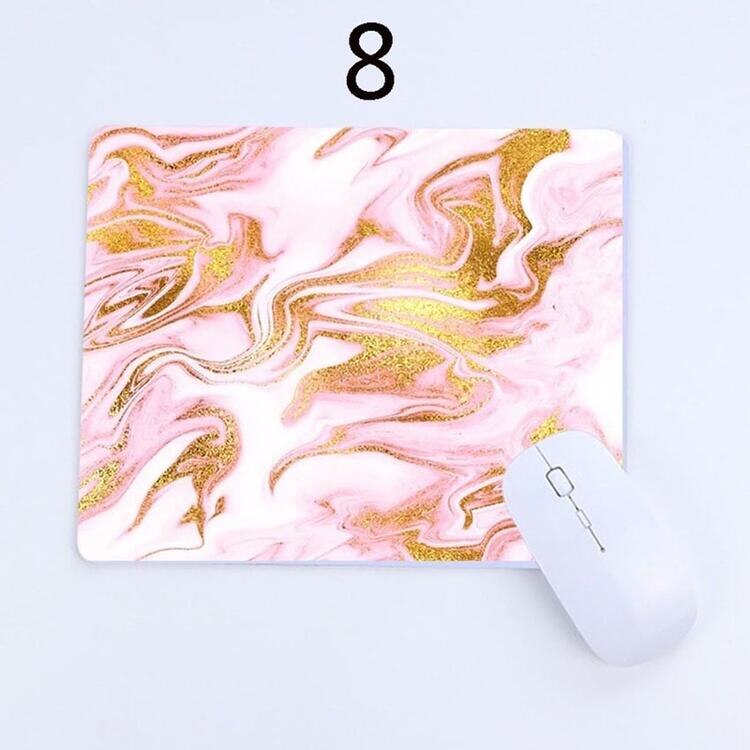 Rose Gold Mouse Pad Computer laptop Accessories MousePad Marble Pattern MousePad Mouse Mat Anti-slip Natural Rubber: 8